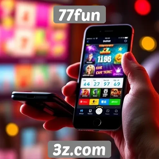 Experiência de usuário do site 77fun em dispositivos móveis